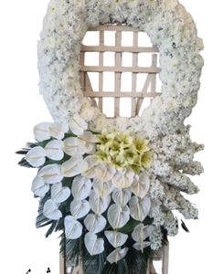 تاج گل مصنوعی برای تسلیت کد 103